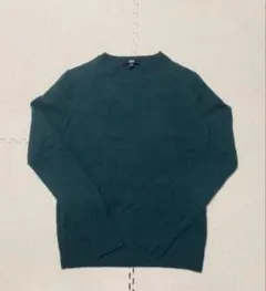 UNIQLO カシミヤ 100% ニット クルーネック グリーン サイズL