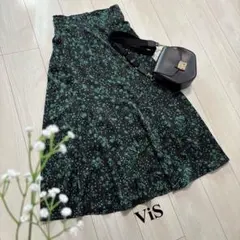 VIS マーメイドスカート ロングスカート 花柄 M ウエストゴム 美品 人気のサムネイル