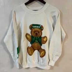 Hanes　ヘインズ　テディベア　USA製　90s　長袖　Lサイズ　ホワイト