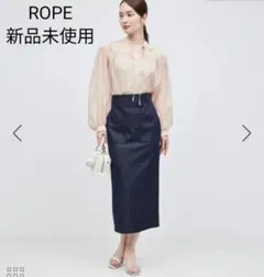 【新品未使用】ROPE シルクコットン ポケット付きデニムタイトスカート 40のサムネイル