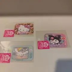 ハローキティ・クロミ -シナモンロール　ステッカー3枚セット