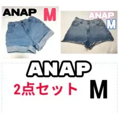 □美品！ANAP【M】デニム ジーパン ジーンズ ボトムス レディース 短パン1