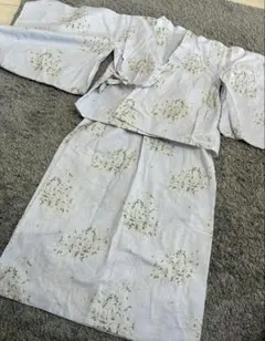 ママラク　バースデイ　浴衣花柄　110サイズ