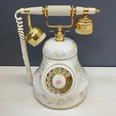 A2H90■Noritake 田村電機 野ばら アンティーク調 陶器製 電話機のサムネイル
