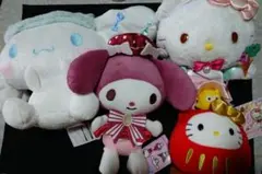 【新品未使用】キティ マイメロディ シナモロールぬいぐるみ まとめ売り
