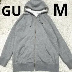 GU パーカー　裏地ボア　グレーM