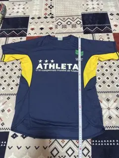 ATHLETA サッカーシャツ M ネイビー/イエロー