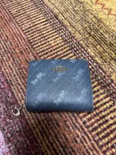 コーチ ダークブルー 二つ折り財布