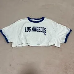 LOS ANGELES ドジャース ロゴ クロップド丈 Tシャツ ダンスのサムネイル