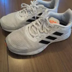 adidas キッズ スニーカー ホワイト/ブラック/オレンジ20cm