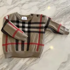 BURBERRYチェック柄セーター 18Mバーバリー86cmベビー服男の子女の子