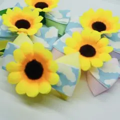 お空とひまわりトリミングチョーカーカラフルver.Sサイズ30本セット