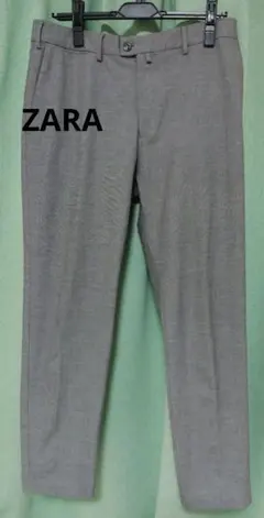 【訳あり】ZARA ザラ テーパード スラックス パンツ グレー 40（L相当）