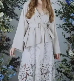 riu 3way lace trench coat トレンチコート ジレのサムネイル