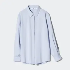 ユニクロ レーヨン ブラウス レディース Sサイズ ブルーのサムネイル