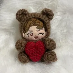 ほわぬい ぬい服 8cm ぬいぐるみ 服 帽子 くま ブラウン