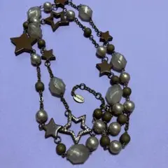 フラジール 星形とパールのロングネックレス