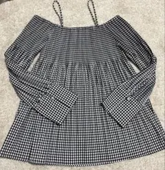 zaraチェック オフショル