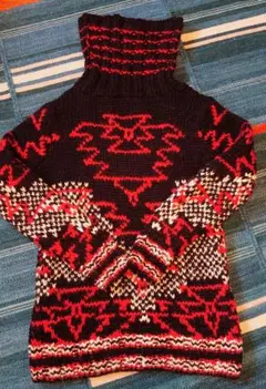 ジャーナルスタンダード幾何学模様 ハイネックニットセーター