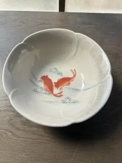 陶磁器 食器 丼・鉢 1個 『統制陶器』『マル許陶器』 鯉　レトロのサムネイル