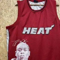 【希少】NBA マジェスティック マイアミヒート ウェイド タンクトップ 赤 白のサムネイル