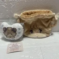 mikko ガチャ　ラテ　クッションキーホルダー　巾着　セット