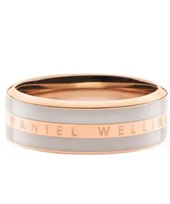 DANIEL WELLING ストライプリングとローズゴールド リング