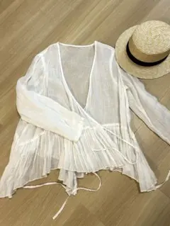 nest Robe カシュクールブラウス　リネンのサムネイル