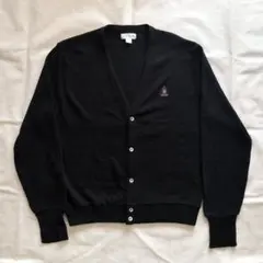 80s〜90s IZOD USA製 アクリルＶネックカーディガン ブラック 古着