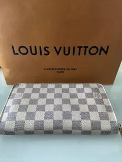 【値下げ】美品ルイヴィトン ダミエ アズール ジッピーウォレット 長財布 正規品