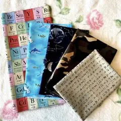 【送料込】プリント生地はぎれ☆5枚セット☆