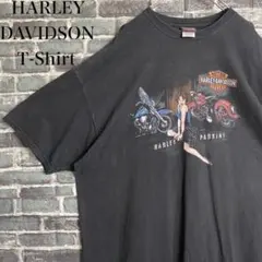 【USA製】ハーレダビッドソン Tシャツ デカロゴ 両面プリント