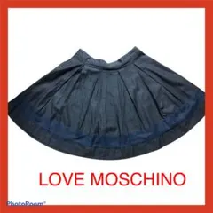 LOVE MOSCHINO 薄手デニムスカート フレアー