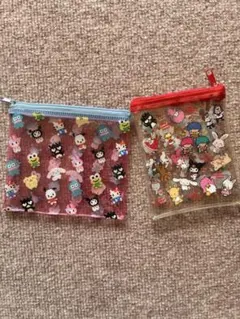 サンリオキャラクター柄クリアポーチ2個セット