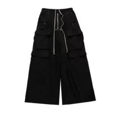 ブラックカーゴパンツ サイドポケット付き クヌースマース knuth marf
