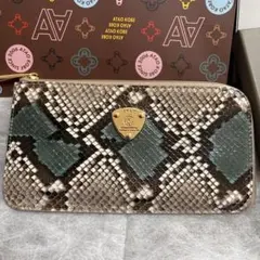 アタオ リモ ハラコ 長財布 迷彩 カモフラ ミリタリー ベージュ - メルカリ