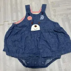 ミキハウス　スカート付きロンパース　M