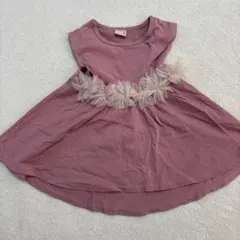 プティマイン　チュール花カットチュニック　100