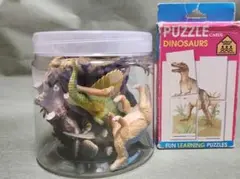恐竜フィギュア12体ワールドK.K&DINOSAURS PUZZLECARDS