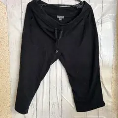 ブラック ジョガーパンツ フリース素材