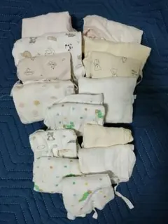 【中古品】まとめ売り 新生児肌着 短着・長着セット おまけ付