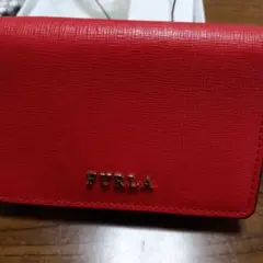 FURLA レッド カードケース 保存袋付き