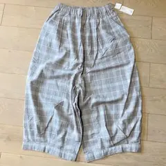 SUN VALLEY チェック　ガウチョパンツ　M