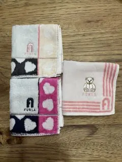 FURLA フルラ タオルハンカチ 3枚セット クマ刺繍