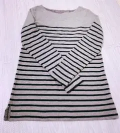 再値下げ　ボーダーカットソー 無印良品 マルチボーダー ボートネック  長袖