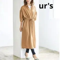 ur's⭐︎スタンドカラーシャツガウンワンピース