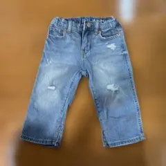 ライトブルー ダメージ加工 デニムパンツ 18-24ヶ月　90センチ　GAP