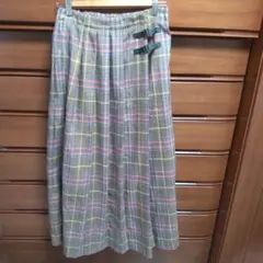 美品☆NIKO AND. . .ニコアンド☆チェック柄ロング丈プリーツスカート