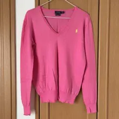 POLO RALPH LAUREN Vネックニット ピンク