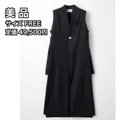 theory luxe 22AW ウール100% ロングジレ ワンピース 黒 - メルカリ